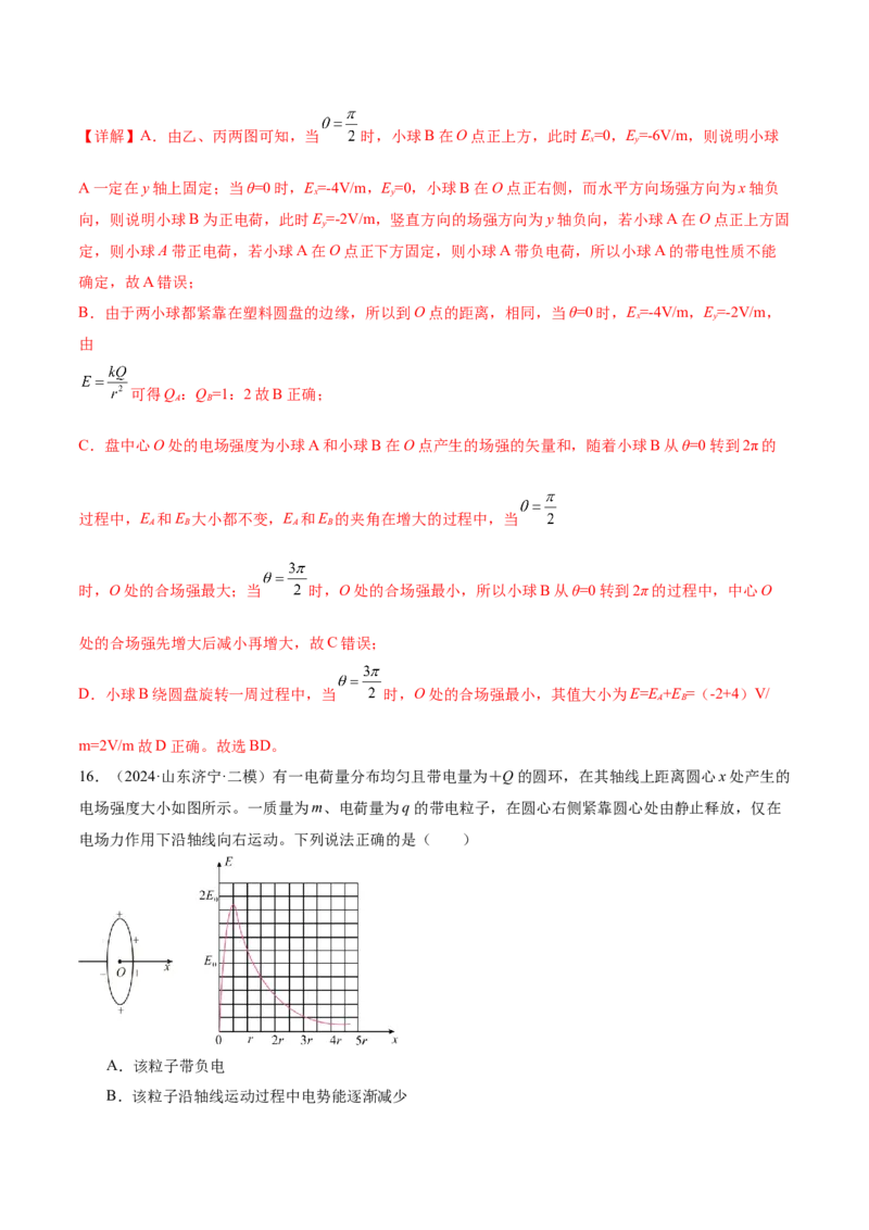 专题09电场带电粒子在电场中的运动（讲义）（解析版）_03高考英语_2025年新高考资料_二轮复习_01高考语文等多个文件_上好课2025年高考物理二轮复习讲练测（新高考通用）