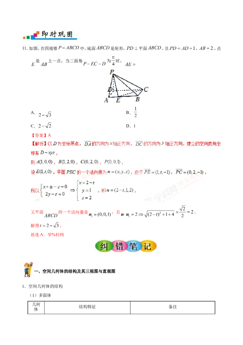 专题08立体几何-备战2019年高考数学（理）之纠错笔记系列（解析版）_02高考数学_新高考复习资料_2022年新高考资料_2022年一轮复习各版本_1.新高考2022年高考数学一轮复习