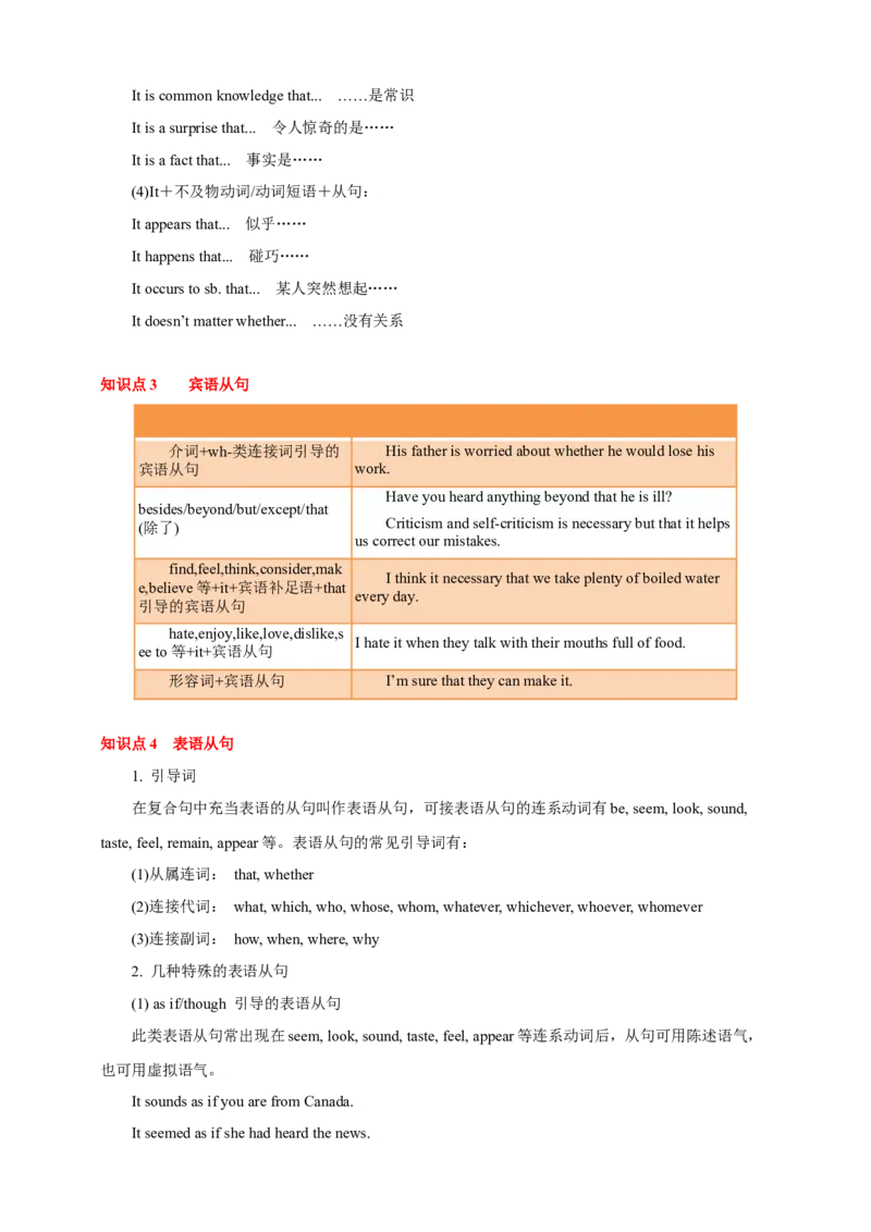 专题10名词性从句（解析版）_03高考英语_新高考复习资料_2023年新高考资料_专项复习_2023年高考英语知识清单(强化版)(原卷+解析卷)