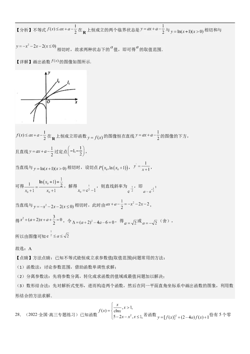 专题11导数在不等式.恒等式和零点问题综合应用（解析版）_02高考数学_新高考复习资料_2023年新高考资料_二轮复习_高频考点解密2023年高考数学二轮复习讲义+分层训练（新高考专用）