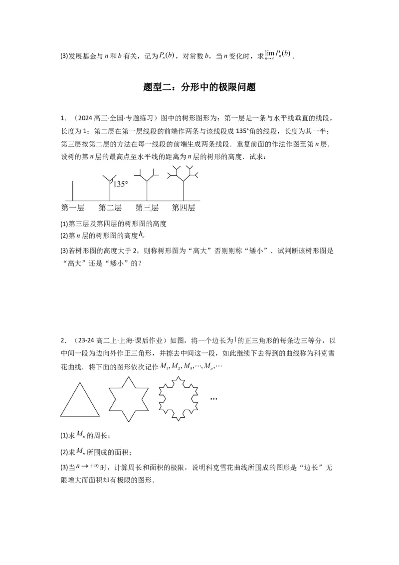 专题11数列的极限（典型题型归类训练）(原卷版）_02高考数学_2025年新高考资料_专项复习_解题思路训练2025年高考数学复习解答题提优秘籍（新高考专用）_数列
