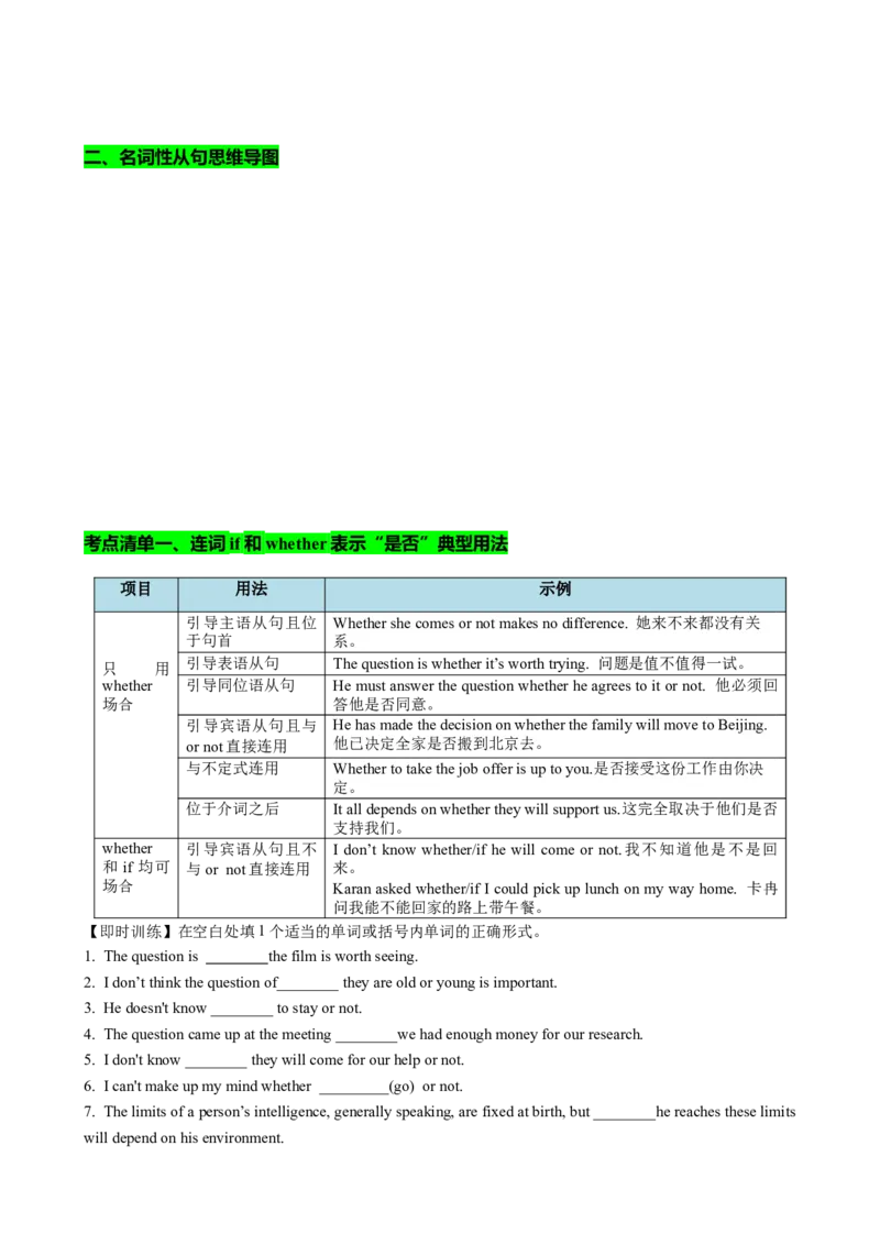 专题12名词性从句八大考点归纳（讲案）-解析版_03高考英语_新高考复习资料_2025年新高考复习_2025年高考英语一轮复习知识清单
