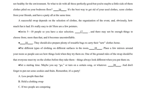 专题08阅读理解七选五-2021年高考真题和模拟题英语分项汇编（原卷版）_03高考英语_新高考复习资料_2022年新高考资料_2022年新高考英语一轮复习