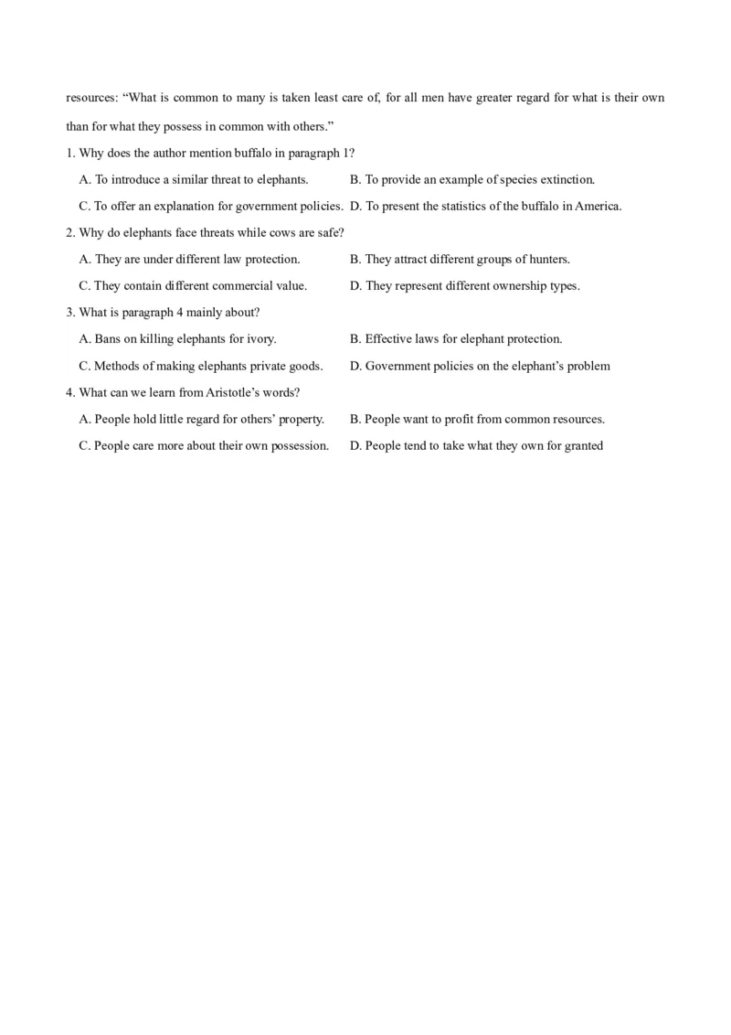 专题1.4阅读理解议论文（考情分析真题回顾最新模拟试题）（原卷版）_03高考英语_新高考复习资料_2024年新高考资料_二轮复习资料_第一部分阅读理解