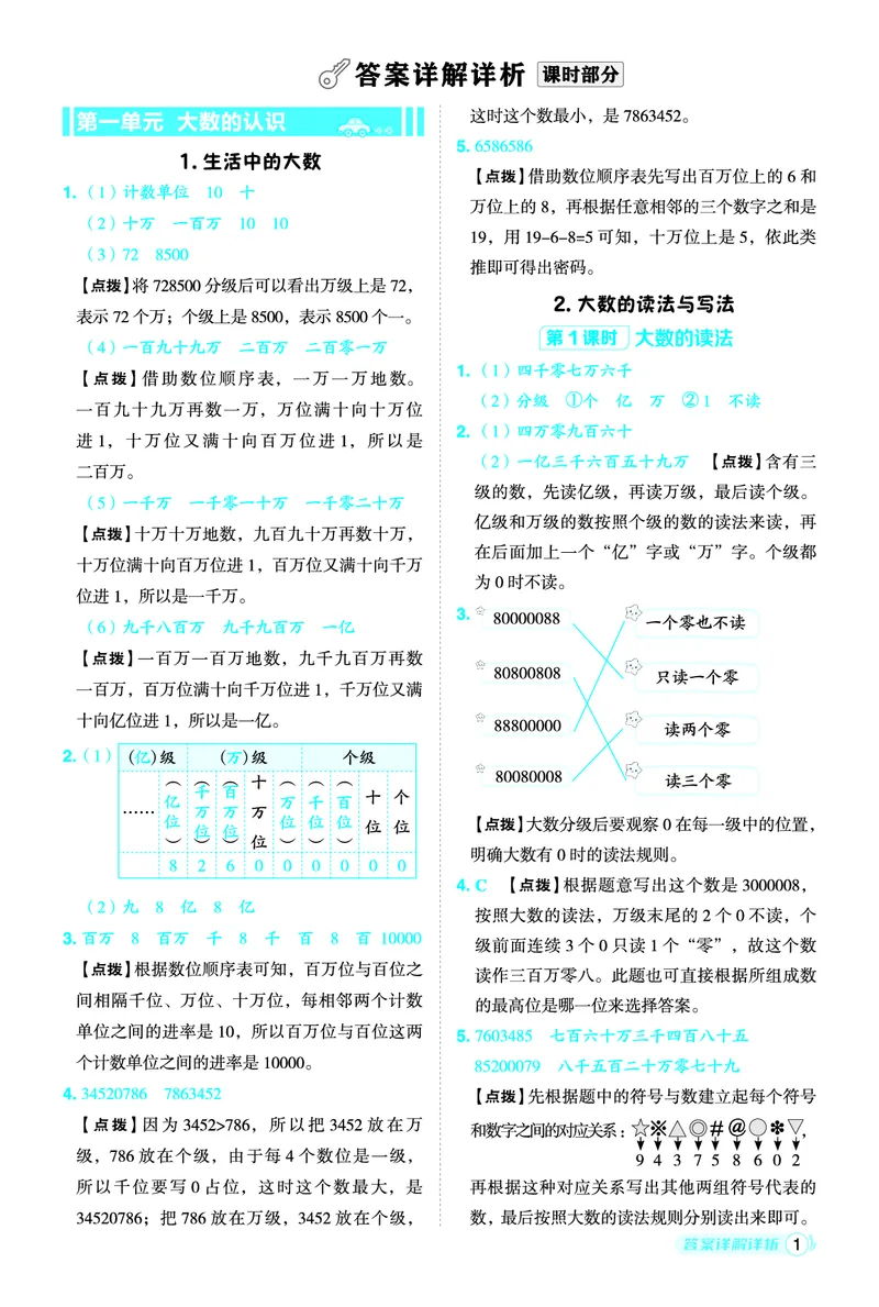 25秋典中点四年级数学上（BJ版）答案_25秋《典中点》系列_1-6年级数学上册各版本《典中点》（抢先版）_25秋1-6年级数学上册北京版《典中点》（抢先版）