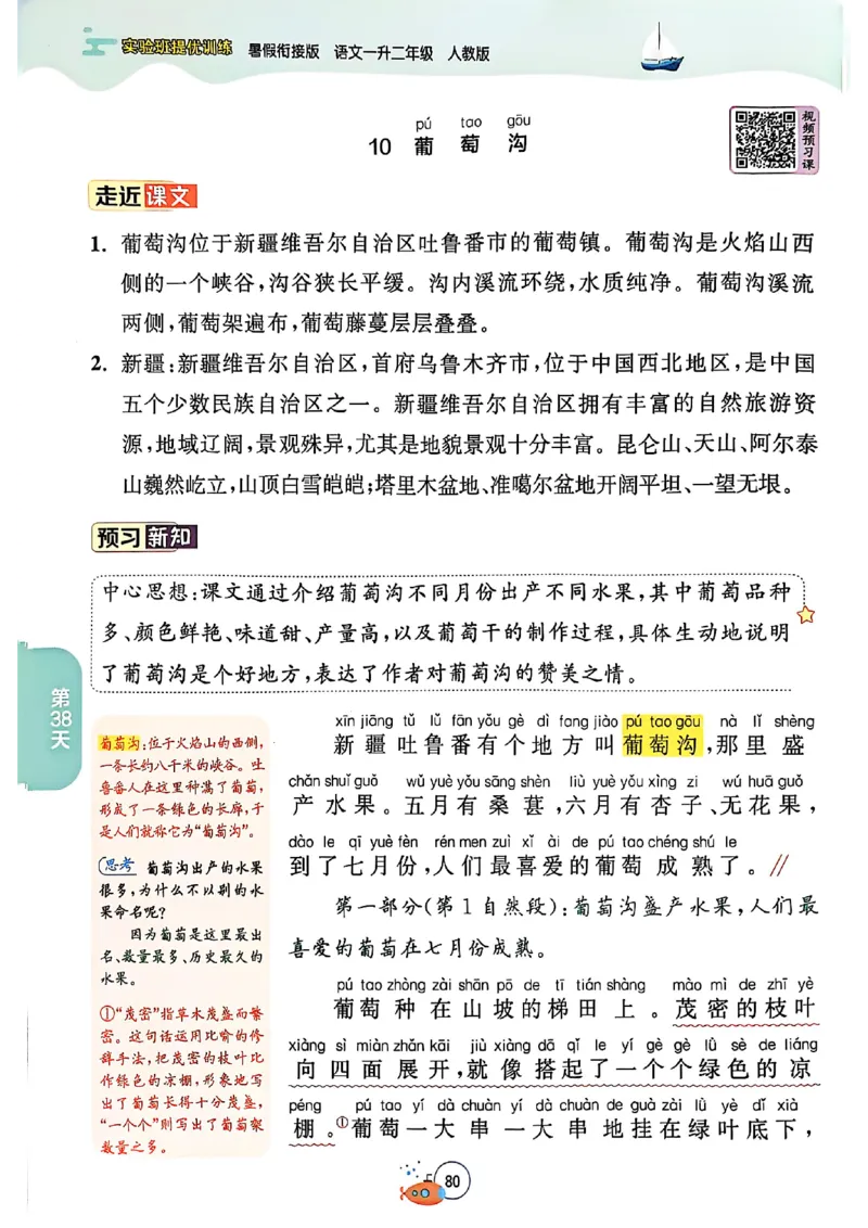 25版语文实验班提优训练暑假衔接一升二_25秋《实验班》系列_25版实验班语数英人教北师大苏教译林《暑假衔接》_实验班暑假衔接语文25年