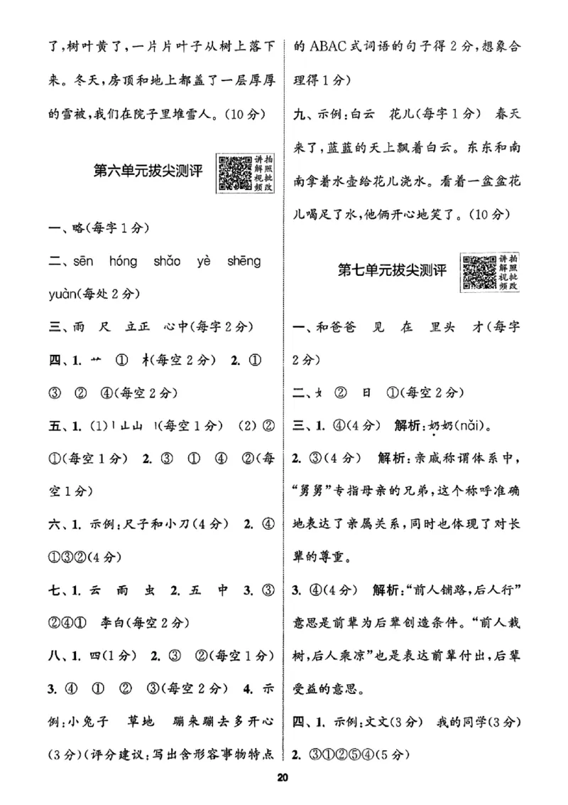一年级语文人教版上册25秋《拔尖特训》答案_25秋《拔尖特训》小学语数英各版本_1-6年级语文人教版上册25秋《拔尖特训》_一年级语文人教版上册25秋《拔尖特训》