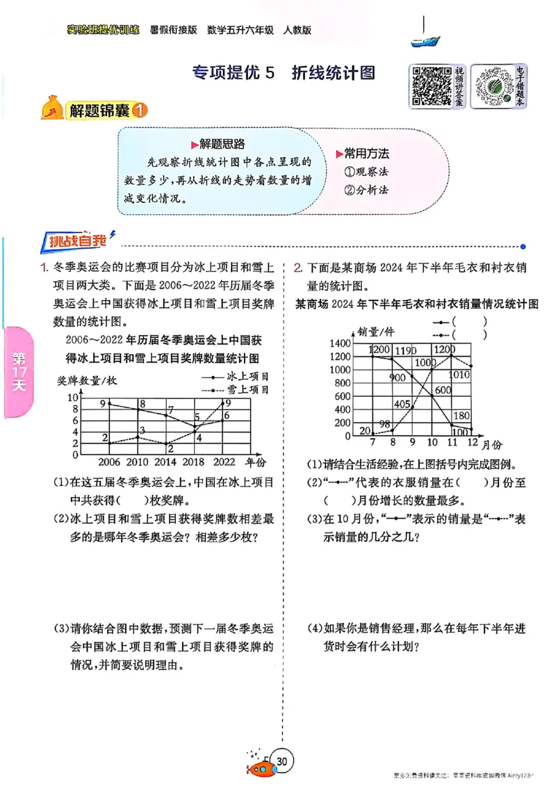 25版《实验班提优训练暑假衔接》人教数学5升6_25秋《实验班》系列_25版实验班语数英人教北师大苏教译林《暑假衔接》_实验班暑假衔接人教25年