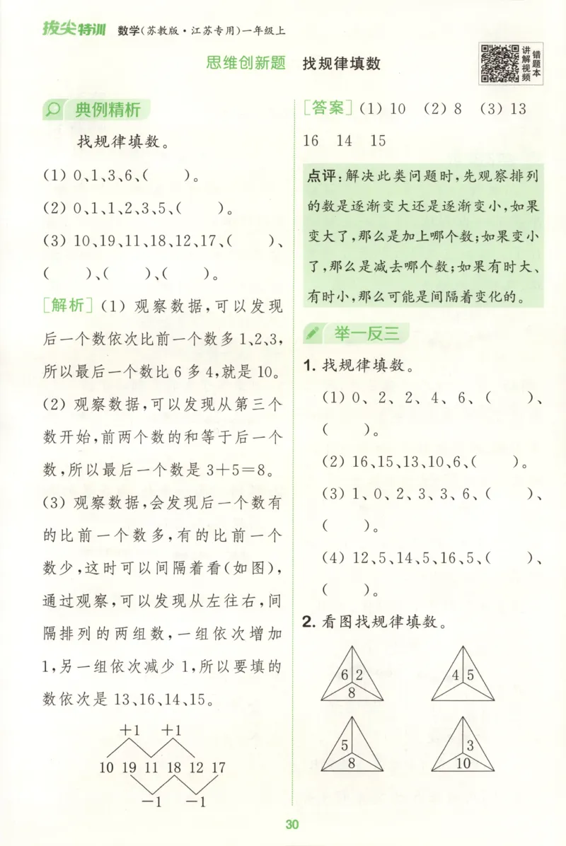 一年级数学苏教江苏专版上册25秋《拔尖特训》周末拔尖学案_25秋《拔尖特训》小学语数英各版本_1-6年级数学苏教江苏专版上册25秋《拔尖特训》