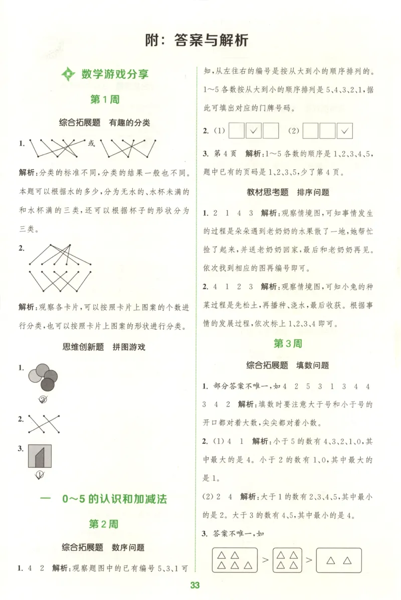 一年级数学苏教江苏专版上册25秋《拔尖特训》周末拔尖学案_25秋《拔尖特训》小学语数英各版本_1-6年级数学苏教江苏专版上册25秋《拔尖特训》