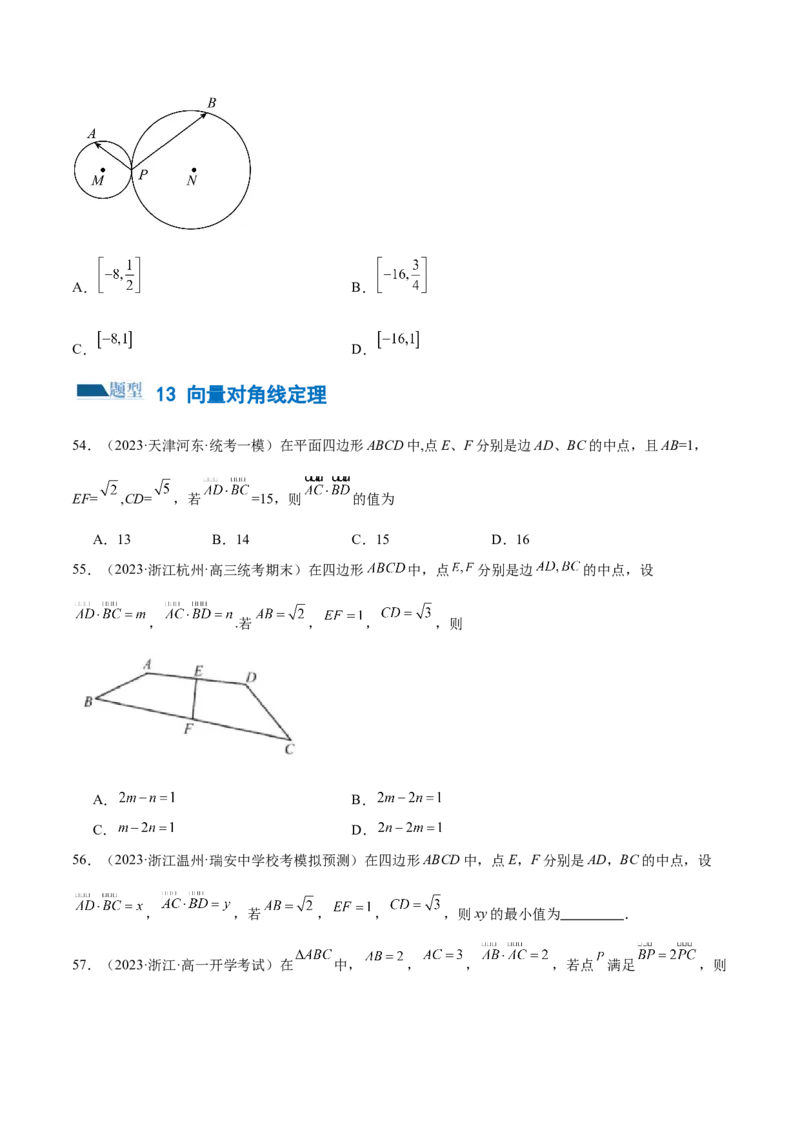 专题11平面向量小题全归类（练习）（原卷版）_02高考数学_新高考复习资料_2024年新高考资料_二轮复习资料_2024年高考数学二轮复习讲练测（新教材新高考）_配套练习（原卷版+解析版）