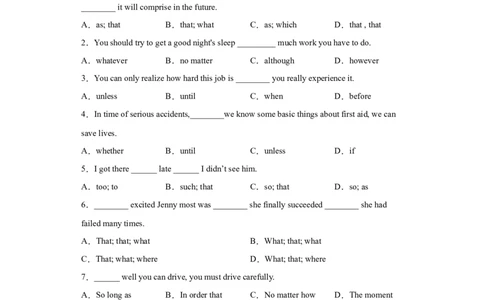 专题11(原卷版)状语从句-2023年高考英语一轮复习小题多维练（通用版）_03高考英语_通用版（老高考）复习资料_2023年复习资料_一轮复习_2023年高考英语一轮复习小题多维练（全国通用）