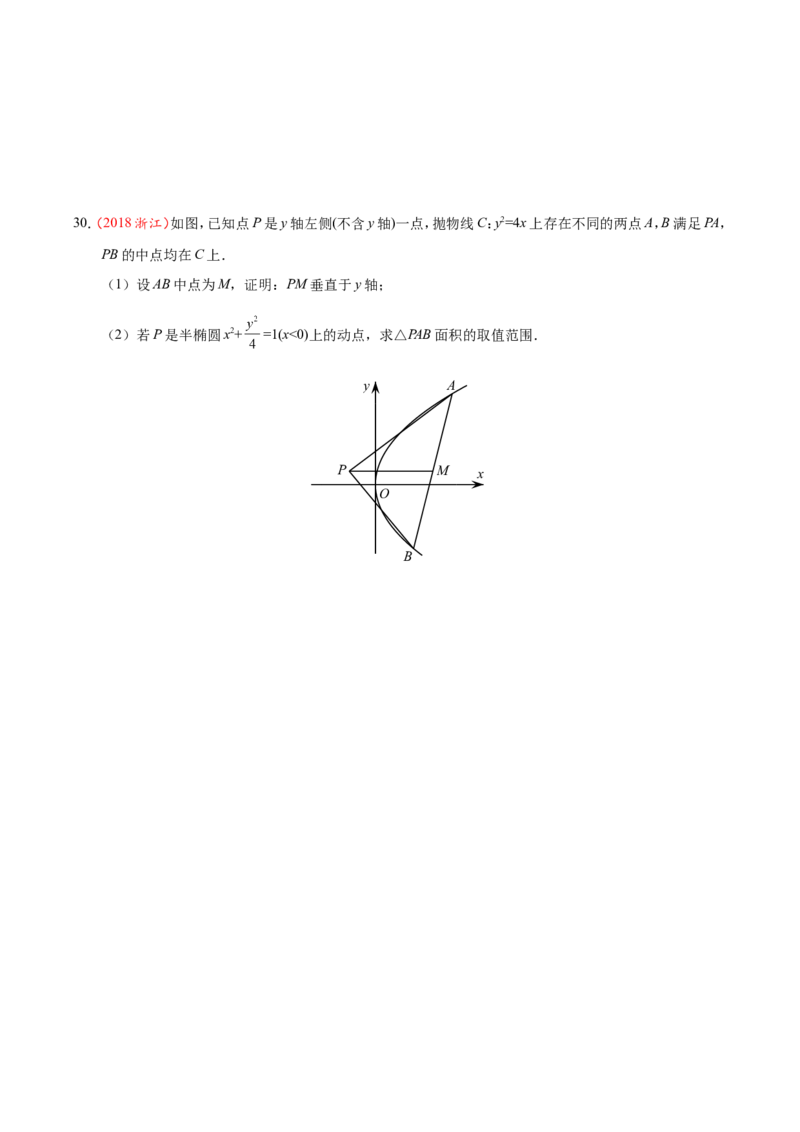 专题10圆锥曲线-备战2019年高考数学（文）之纠错笔记系列（原卷版）_02高考数学_新高考复习资料_2022年新高考资料_2022年一轮复习各版本_1.新高考2022年高考数学一轮复习_原卷版_631