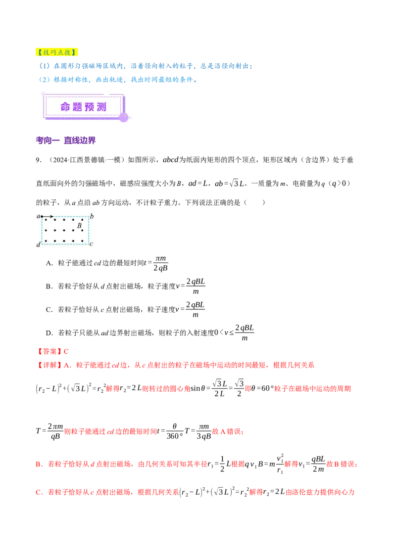 专题10磁场带电粒子在磁场中的运动（讲义）（解析版）_03高考英语_2025年新高考资料_二轮复习_01高考语文等多个文件_上好课2025年高考物理二轮复习讲练测（新高考通用）