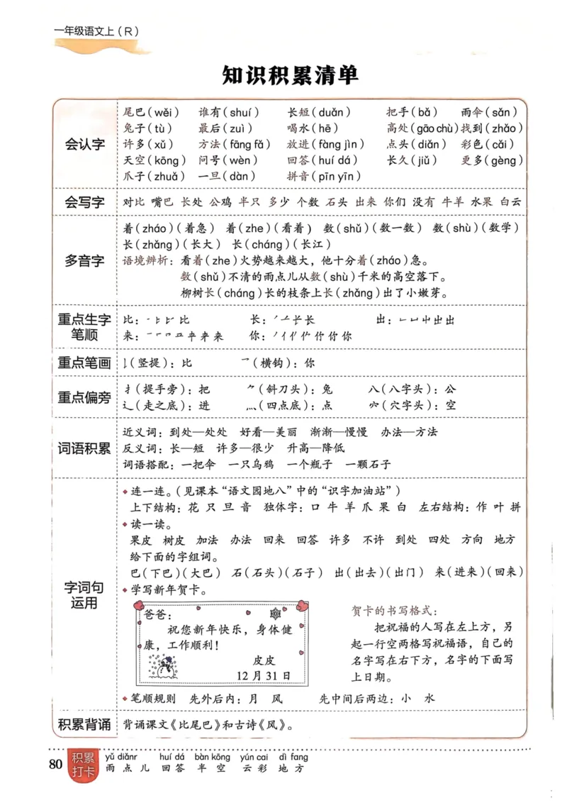 一年级语文上册人教版《黄冈小状元作业本》_25秋《黄冈小状元》系列_25秋1-6年级语文上册《黄冈小状元作业本》（有答案）
