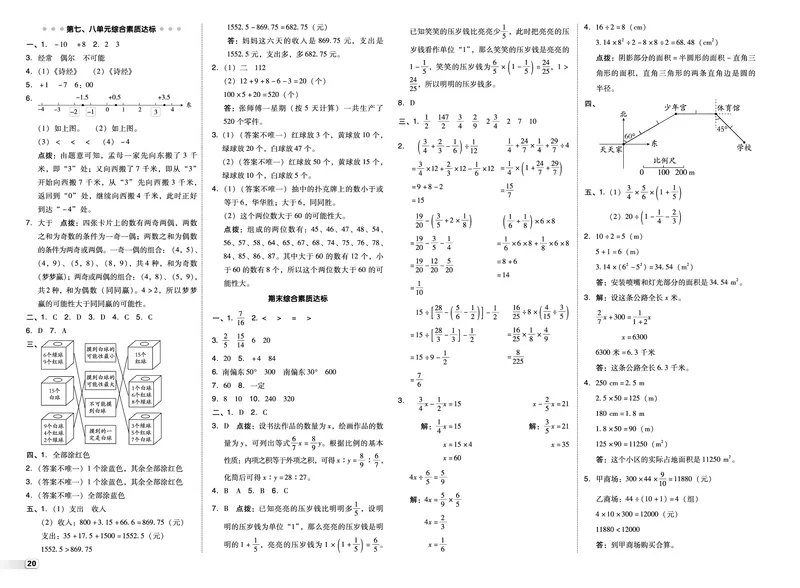 25秋典中点六年级数学上（XS版）测试卷_25秋《典中点》系列_1-6年级数学上册各版本《典中点》（抢先版）_25秋1-6年级数学上册西师版《典中点》（抢先版）