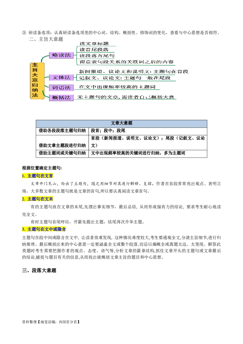 专题10主旨大意题（讲义）(解析版)-高频考点解密2024年高考英语二轮复习高频考点追踪与预测（新高考专用）_03高考英语_新高考复习资料_2024年新高考资料_二轮复习资料_讲义
