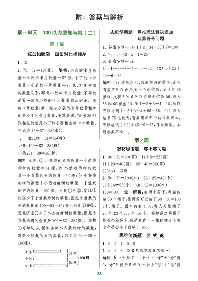 二年级数学上册北师版25秋《拔尖特训》周末拔尖学案_25秋《拔尖特训》小学语数英各版本_1-6年级数学上册北师版25秋《拔尖特训》_二年级数学上册北师版25秋《拔尖特训》