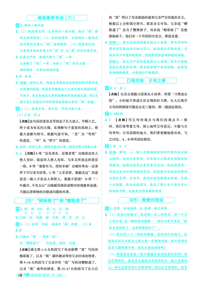 25秋典中点五年级语文上（R版）答案_25秋《典中点》系列_25秋1-6年级语文上册《典中点》（抢先版）