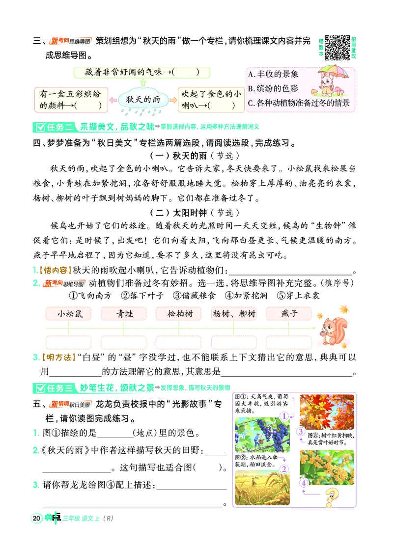 25秋典中点三年级语文上（R版）_25秋《典中点》系列_25秋1-6年级语文上册《典中点》（抢先版）