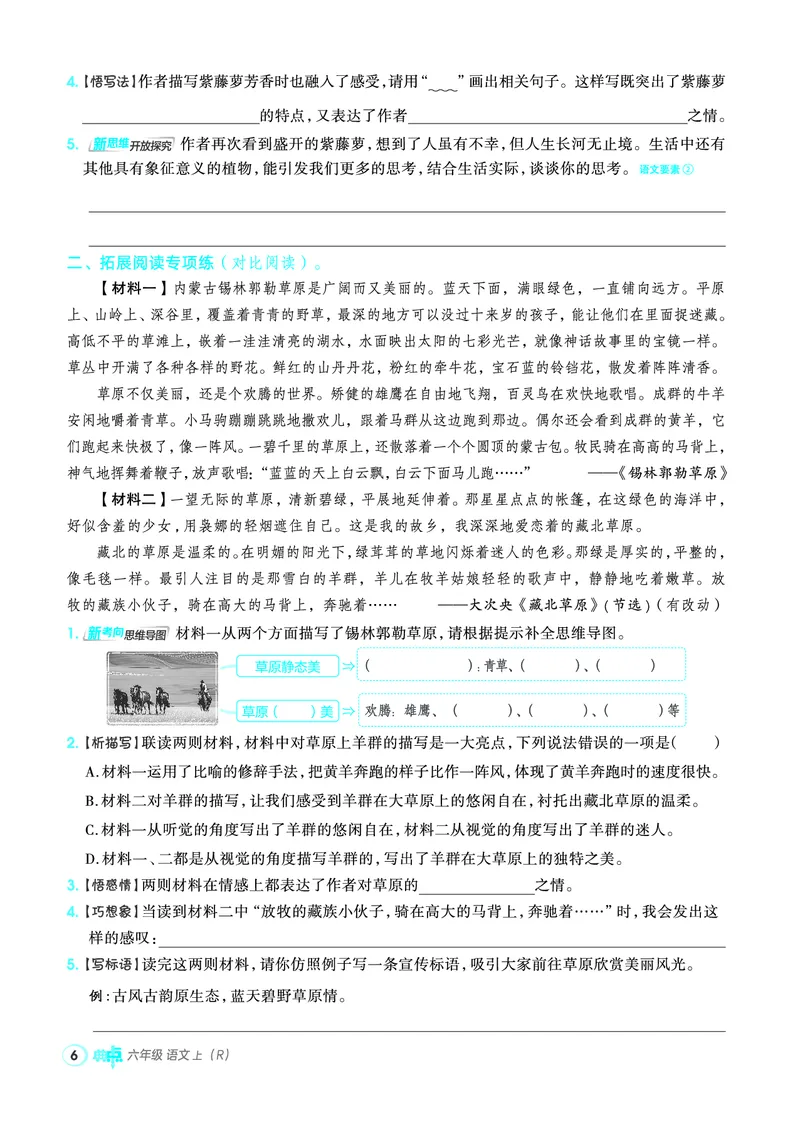 25秋典中点六年级语文上（R版）_25秋《典中点》系列_25秋1-6年级语文上册《典中点》（抢先版）