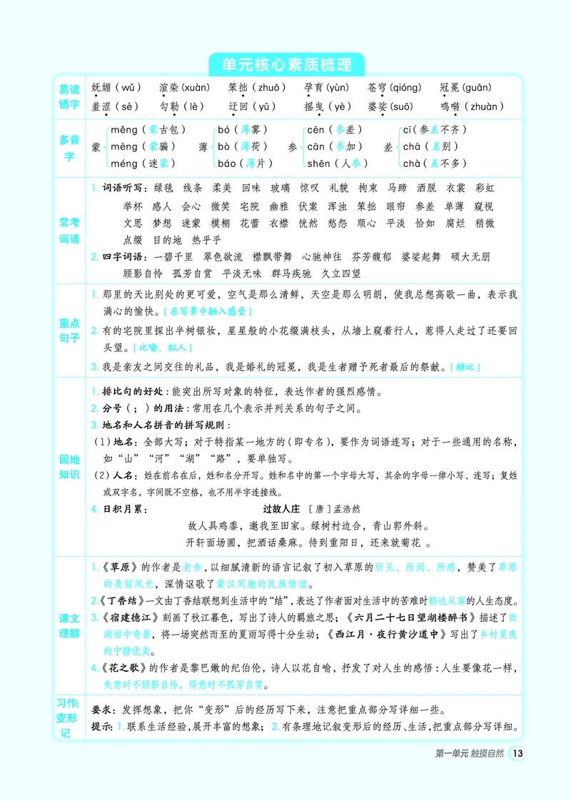 25秋典中点六年级语文上（R版）_25秋《典中点》系列_25秋1-6年级语文上册《典中点》（抢先版）