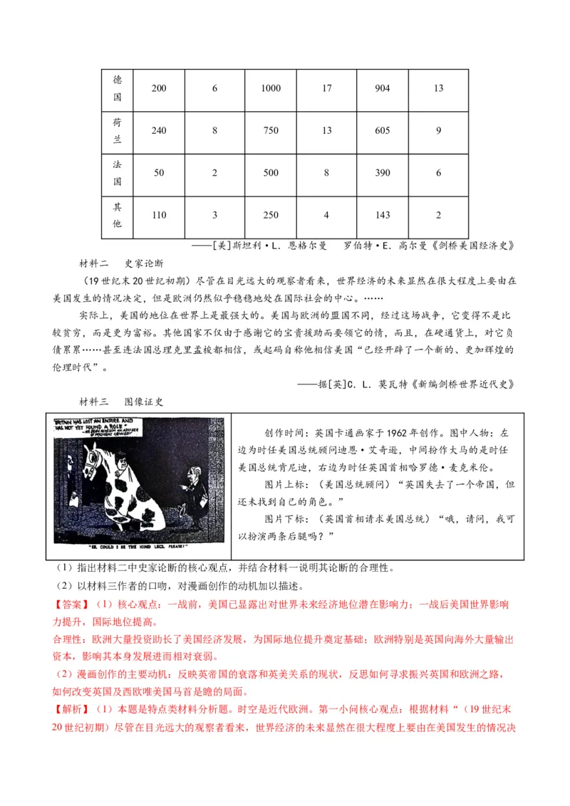 专题09地图图表型非选择题（解析版）_07高考历史_2025年新高考资料_二轮复习_2025年高考历史二轮热点题型归纳与变式演练（新高考通用）3396109
