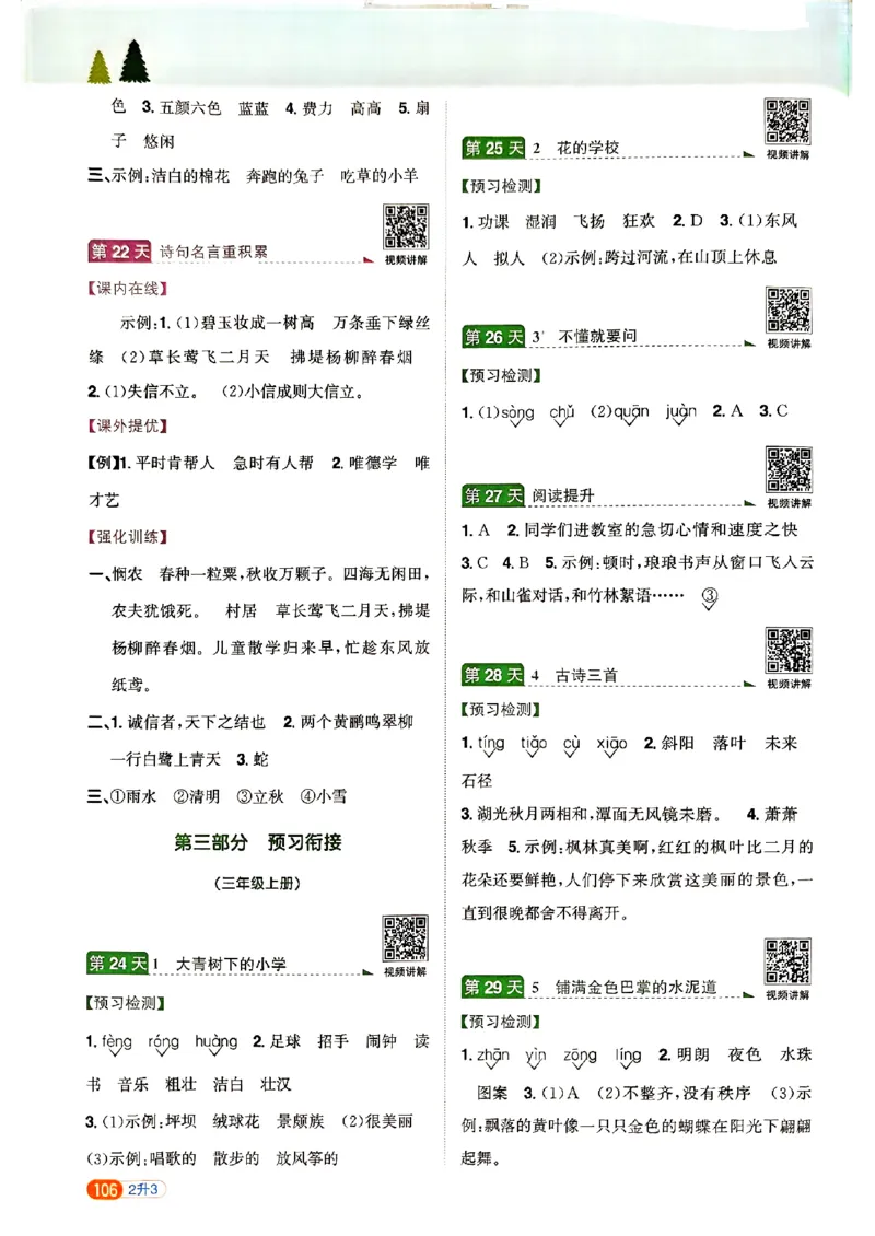 25版《阳光同学暑假衔接》语文2升3-副本_25秋《阳光同学》系列_25年1-6年级语文《阳光同学语文暑假衔接》_2升3