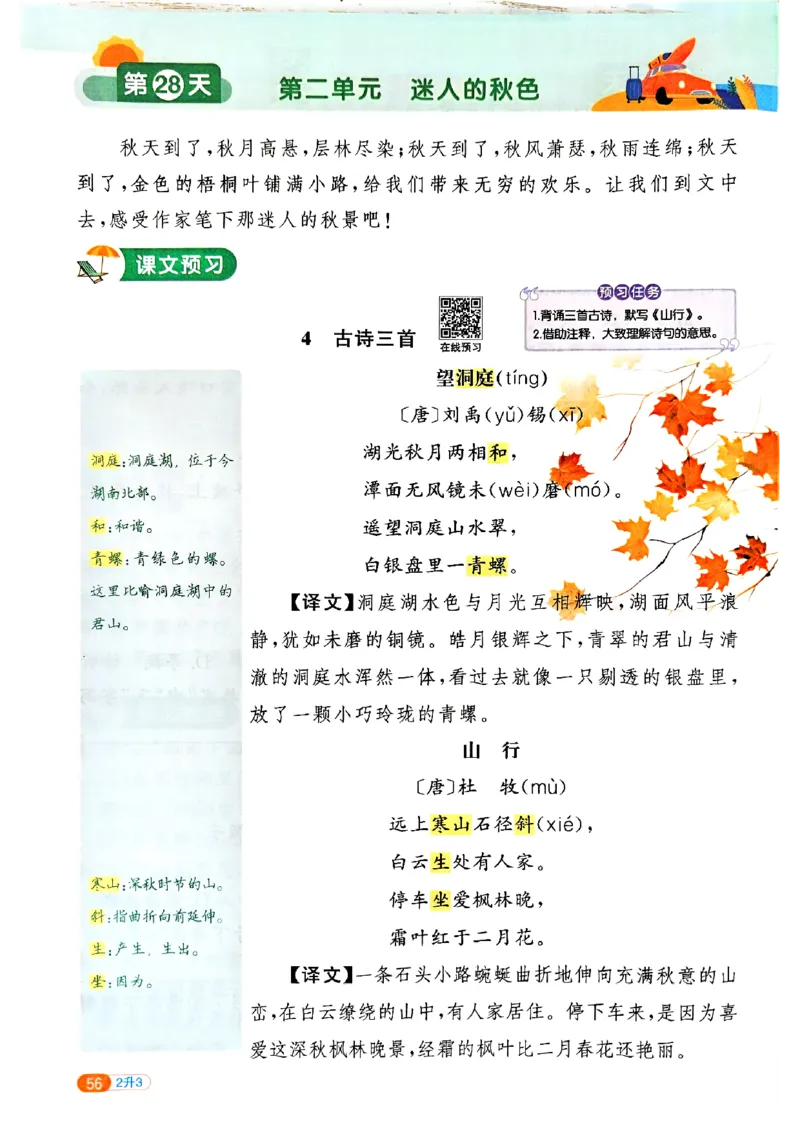 25版《阳光同学暑假衔接》语文2升3-副本_25秋《阳光同学》系列_25年1-6年级语文《阳光同学语文暑假衔接》_2升3