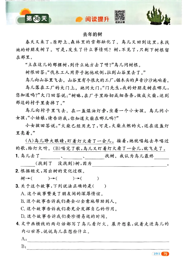 25版《阳光同学暑假衔接》语文2升3-副本_25秋《阳光同学》系列_25年1-6年级语文《阳光同学语文暑假衔接》_2升3
