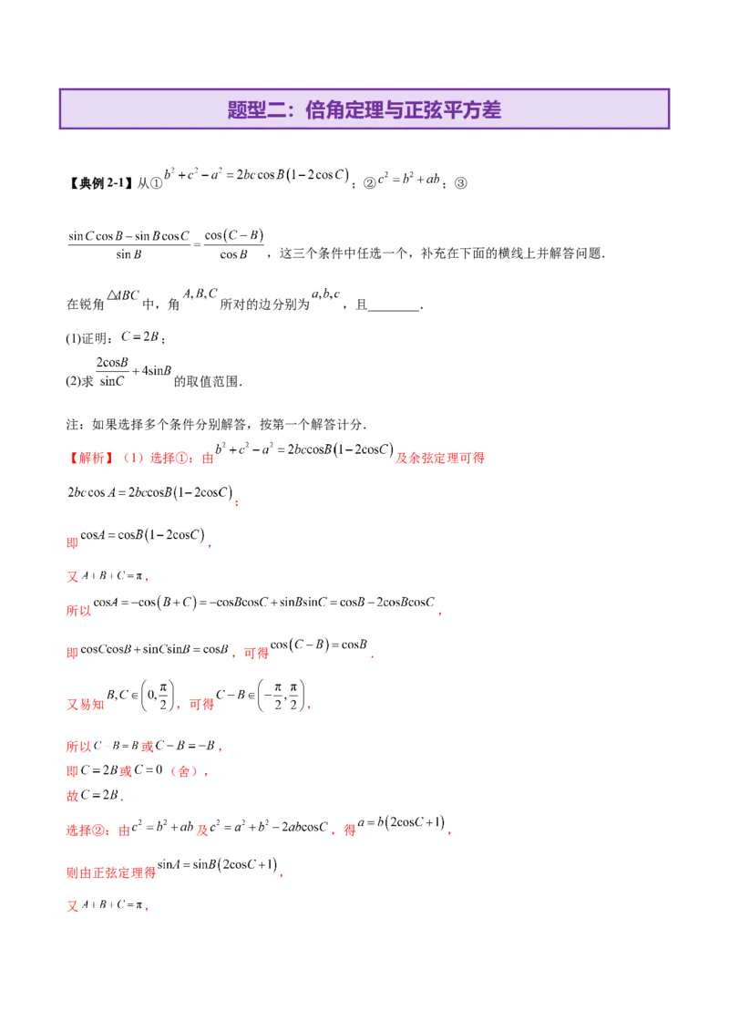 专题10正余弦定理在解三角形中的高级灵活应用与最值问题（讲义）（解析版）_02高考数学_2025年新高考资料_二轮复习_01高考语文等多个文件
