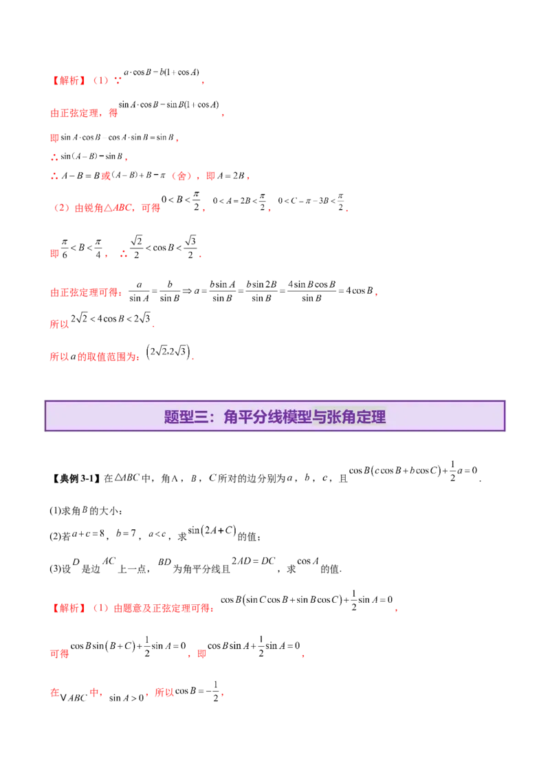 专题10正余弦定理在解三角形中的高级灵活应用与最值问题（讲义）（解析版）_02高考数学_2025年新高考资料_二轮复习_01高考语文等多个文件