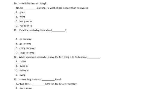 新目标版英语八年级下册Unit9Haveyoueverbeentoamuseum？（SectionA）_人教版英语八年级下册_旧版_4人教版英语8年级下册视频_人教英语八年级下课时练习（113份）_同步练习2