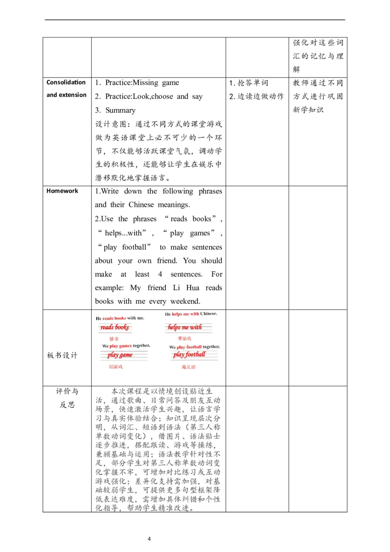 教案_4上-新英语人教PEP版（2025持续更新）_02课件+核心素养教案（更新至U5）_Unit2Myfriends_Unit2MyfriendsBLet&rsquo;slearn课件+教案+素材(共29张PPT)_unit2BLet&rsquo;slearn(课件+教案+素材）
