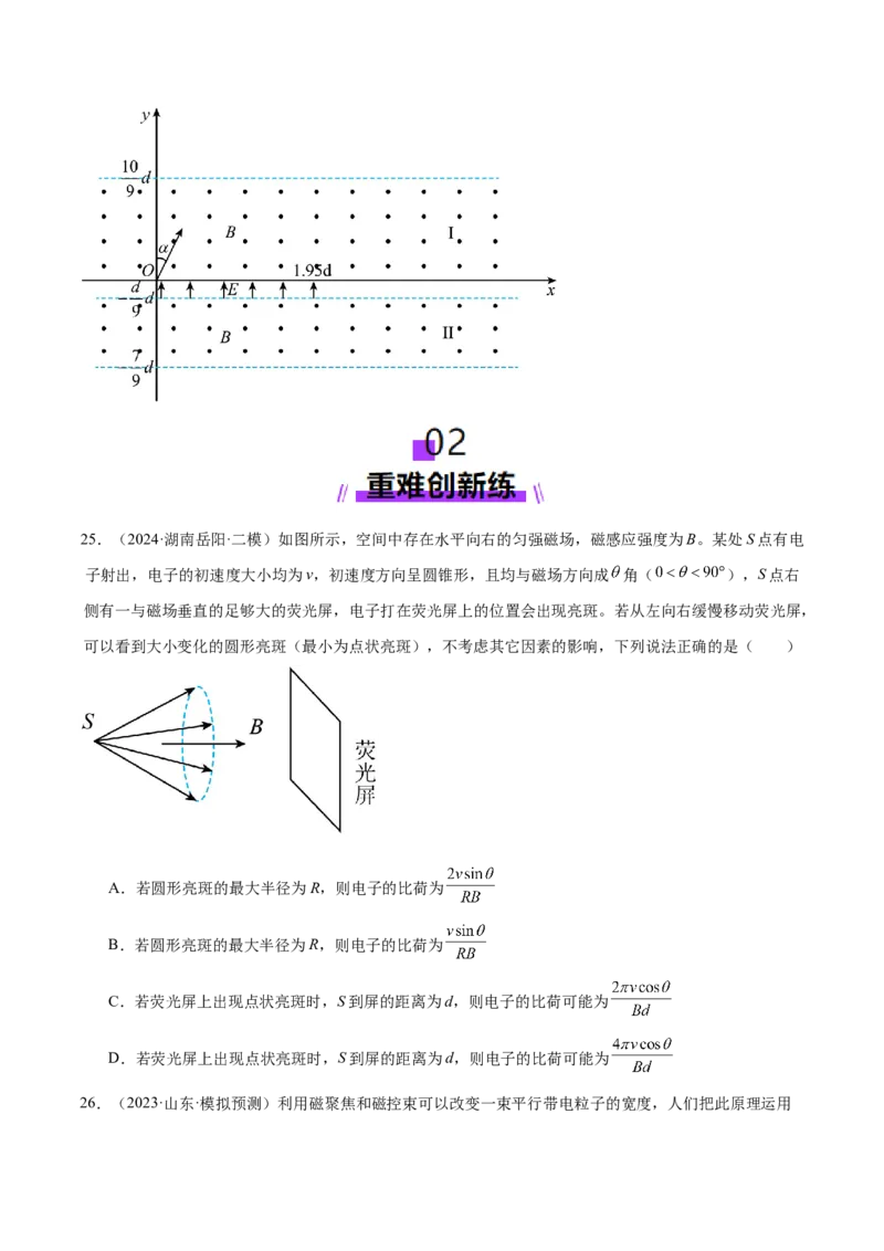专题10磁场带电粒子在磁场中的运动（练习）（原卷版）_03高考英语_2025年新高考资料_二轮复习_01高考语文等多个文件_上好课2025年高考物理二轮复习讲练测（新高考通用）