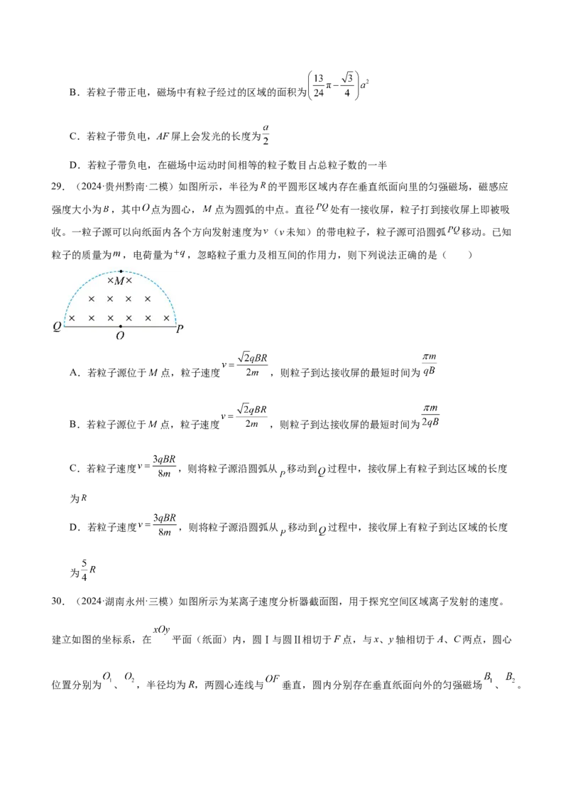专题10磁场带电粒子在磁场中的运动（练习）（原卷版）_03高考英语_2025年新高考资料_二轮复习_01高考语文等多个文件_上好课2025年高考物理二轮复习讲练测（新高考通用）