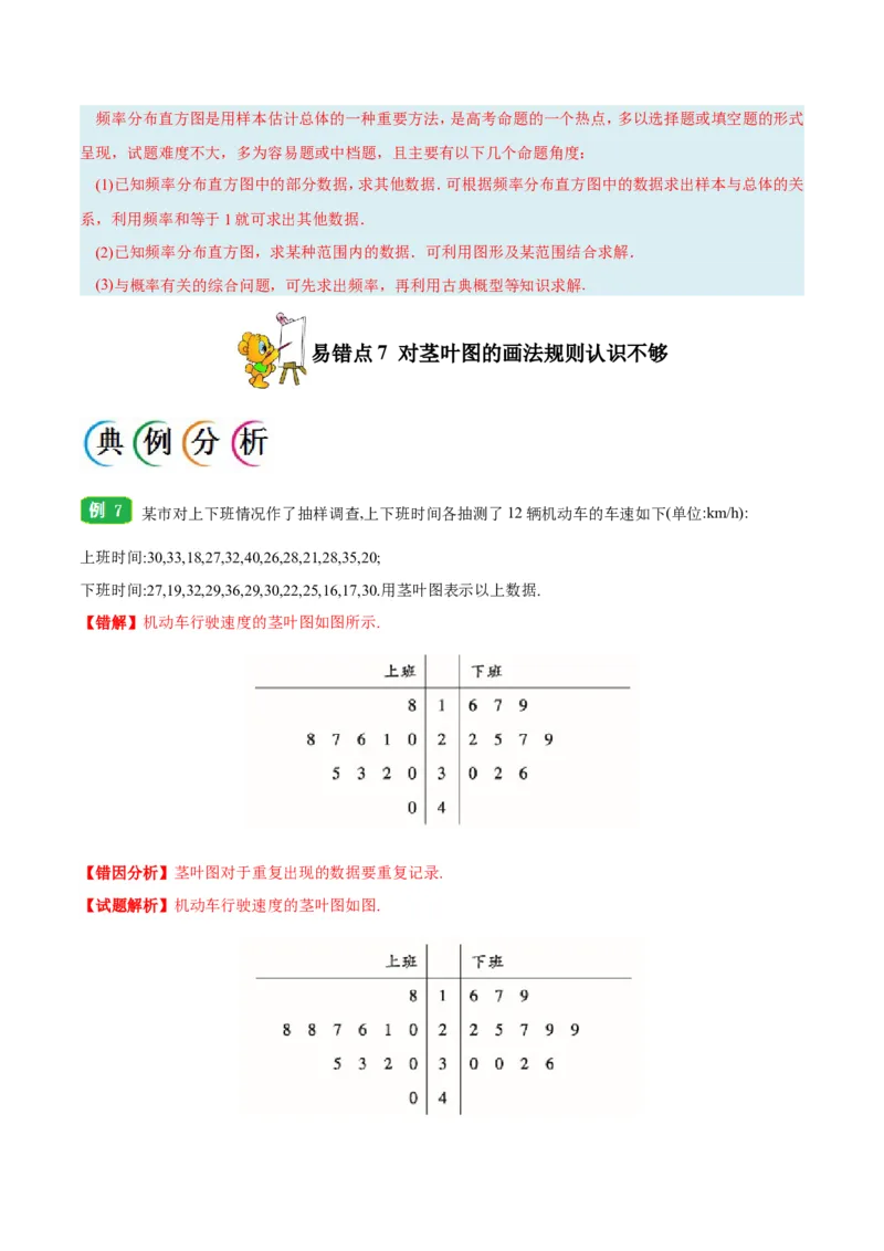 专题11统计-备战2019年高考数学（理）之纠错笔记系列（原卷版）_02高考数学_新高考复习资料_2022年新高考资料_2022年一轮复习各版本_1.新高考2022年高考数学一轮复习_原卷版