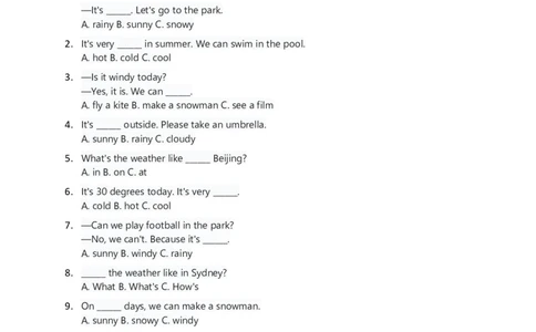 2025秋人教英语四年级上册讲义Unit05学生版_4上-新英语人教PEP版（2025持续更新）_05讲义_讲义PDF（教师版+学生版）