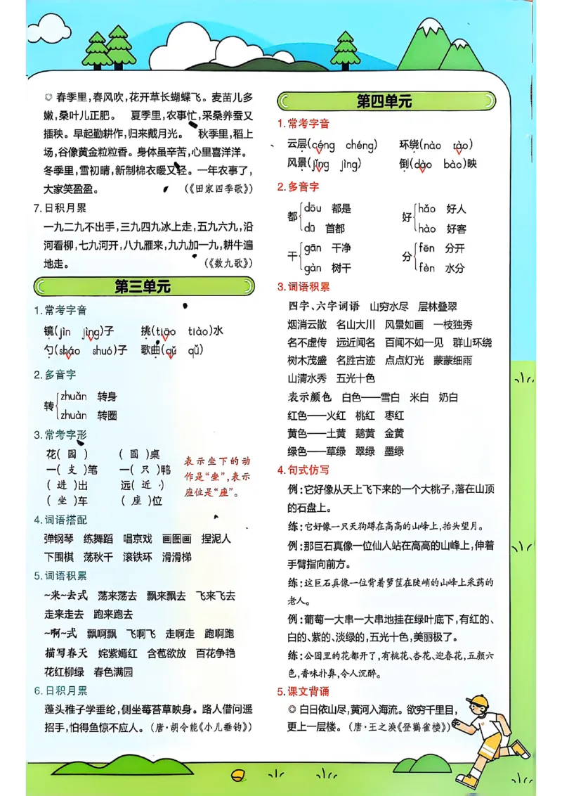 二年级语文人教版上册25秋《教材帮》期末知识挂图_25秋《教材帮练习帮》系列_25秋1-5年级语文上册《教材帮》（完整版）_二年级语文人教版上册25秋《教材帮》