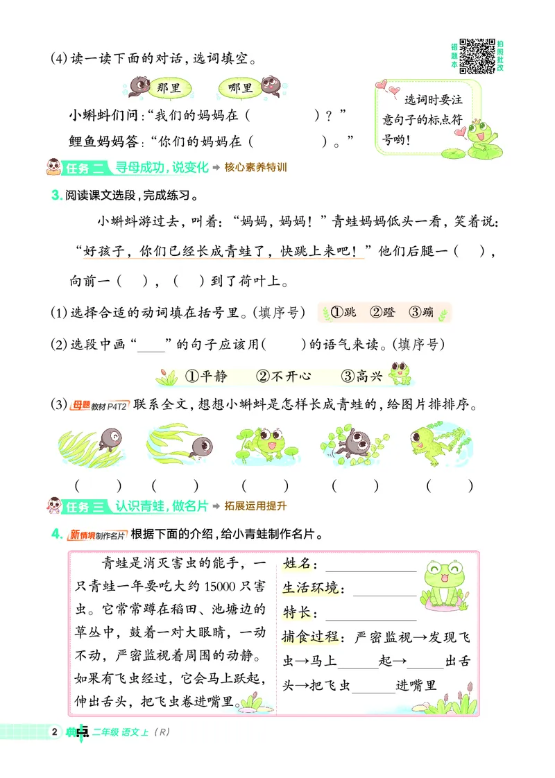 25秋典中点二年级语文上（R版）_25秋《典中点》系列_25秋1-6年级语文上册《典中点》（抢先版）