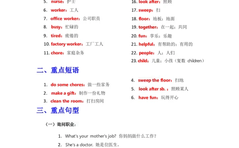 知识清单Unit1教师版_4上-新英语人教PEP版（2025持续更新）_09知识清单_知识清单