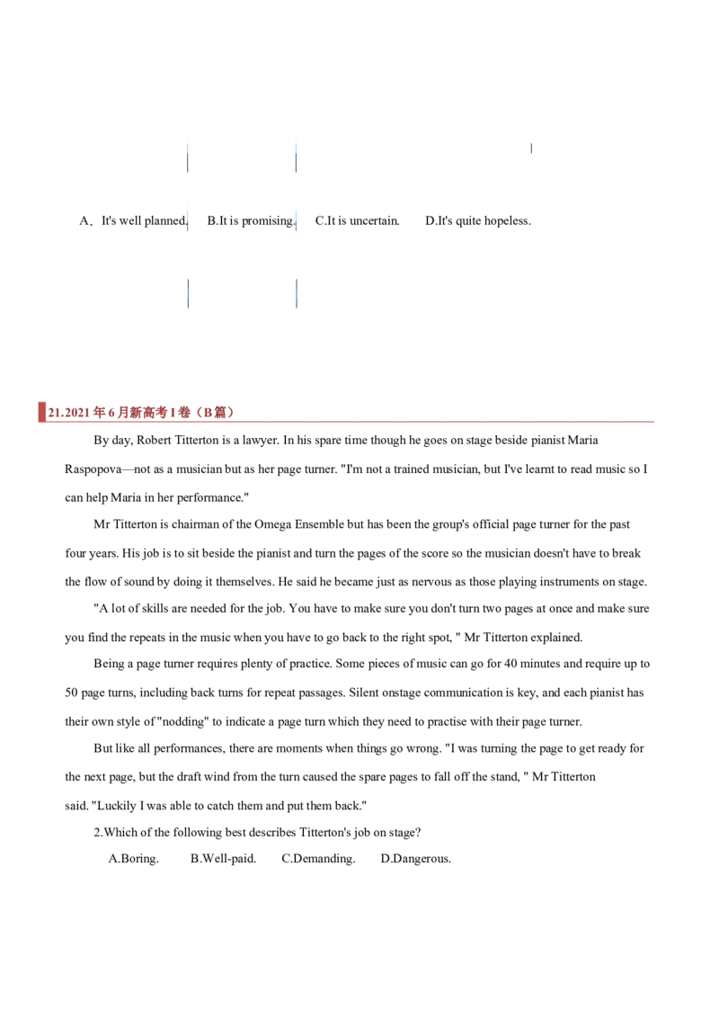 专题09阅读理解之推断题（原卷版）_03高考英语_新高考复习资料_2023年新高考资料_二轮复习_2023年高考英语毕业班二轮热点题型归纳与变式演练（新高考专用）288150943
