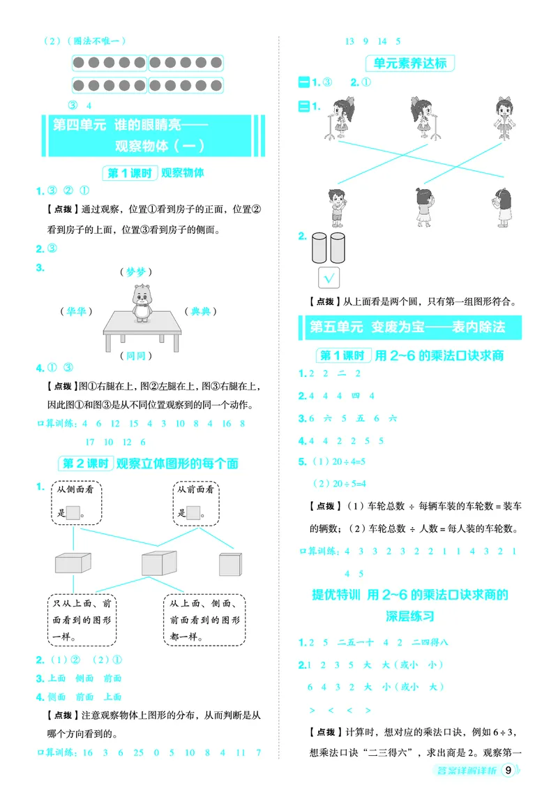25秋典中点二年级数学上（QD版）五四制答案_25秋《典中点》系列_1-6年级数学上册各版本《典中点》（抢先版）_25秋1-6年级数学上册青岛54制《典中点》（抢先版）