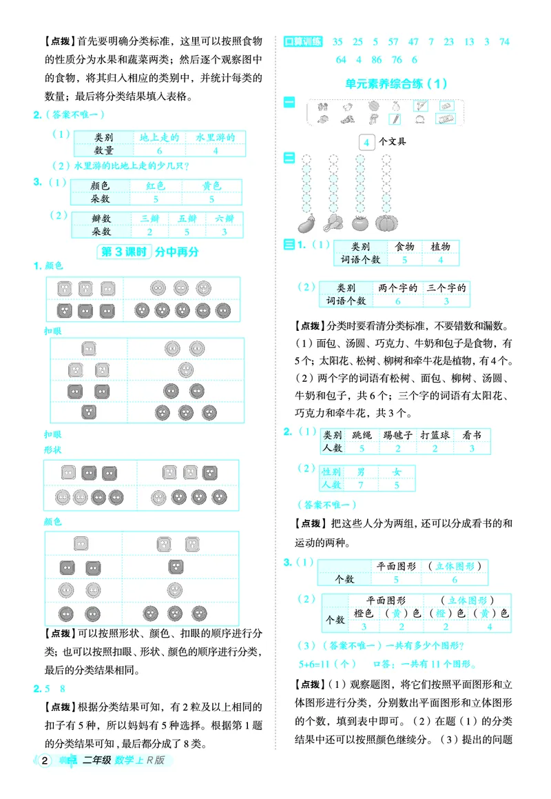 25秋典中点二年级数学上（R版）答案_25秋《典中点》系列_1-6年级数学上册各版本《典中点》（抢先版）_25秋1-6年级数学上册人教版《典中点》（抢先版）