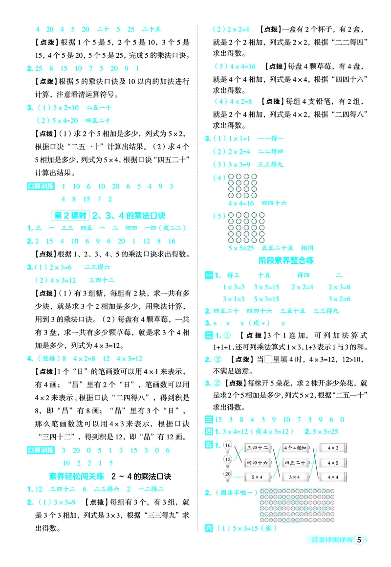 25秋典中点二年级数学上（R版）答案_25秋《典中点》系列_1-6年级数学上册各版本《典中点》（抢先版）_25秋1-6年级数学上册人教版《典中点》（抢先版）