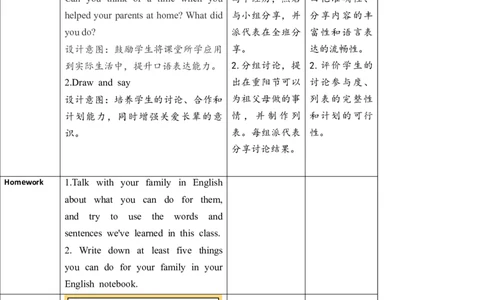 教案_4上-新英语人教PEP版（2025持续更新）_02课件+核心素养教案（更新至U5）_Unit1Helpingathome_Unit1HelpingathomePartBLet&rsquo;stalk课件+教案+素材（共22张PPT）