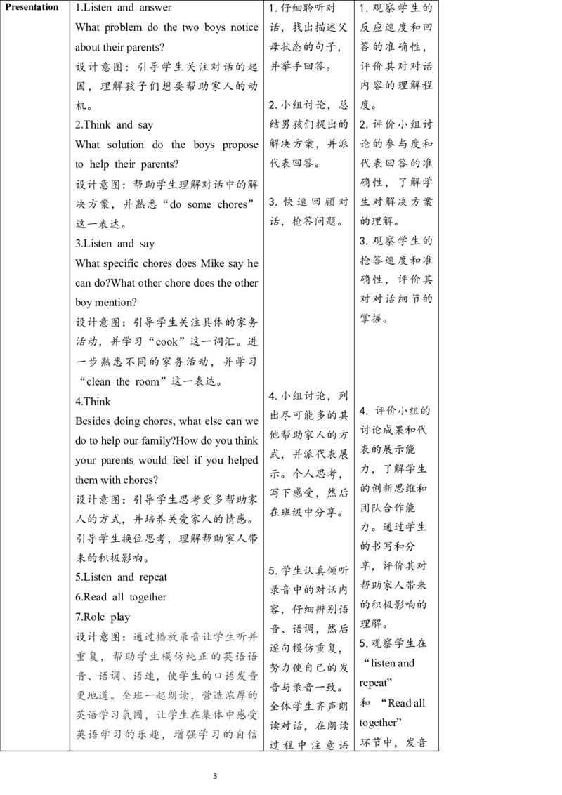 教案_4上-新英语人教PEP版（2025持续更新）_02课件+核心素养教案（更新至U5）_Unit1Helpingathome_Unit1HelpingathomePartBLet&rsquo;stalk课件+教案+素材（共22张PPT）
