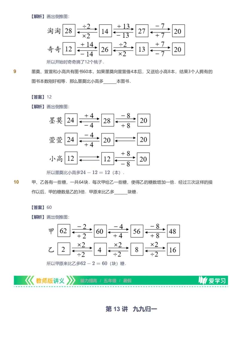 备授课-备课页解析版_《爱学习》小学初中数学和奥数资料_高斯数学爱学习课件_11苏教小学能力提高_高斯爱学习小学数学能力提高pdf（苏教版）_2022暑爱学习数学5阶能力提高（苏教版）