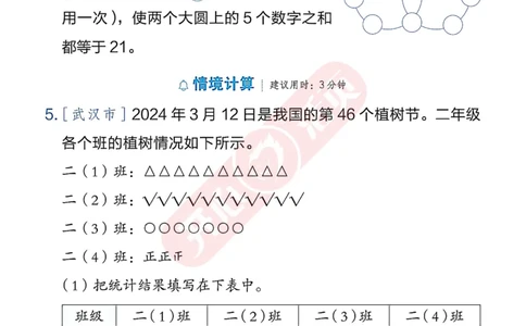 开心暑假活页计算&middot;数学&middot;2升3RJ版-可下载_25秋《开心活页》系列_开心暑假活页计算人教25年