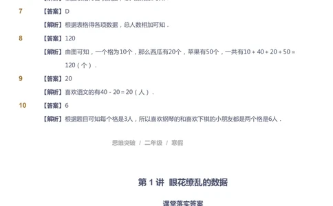 课本+自我巩固+课堂落实（答案）_《爱学习》小学初中数学和奥数资料_高斯数学爱学习课件_3奥数思维突破_高斯爱学习思维突破奥数1-6阶四季版12年级_2年级思维突破春秋寒暑课件